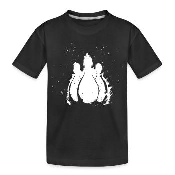 Bowling - Kinder Premium Bio T-Shirt - Schwarz - Vorne