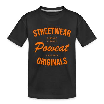 Vintage Poweat Streetwear - T-shirt bio Premium Enfant - noir - Devant
