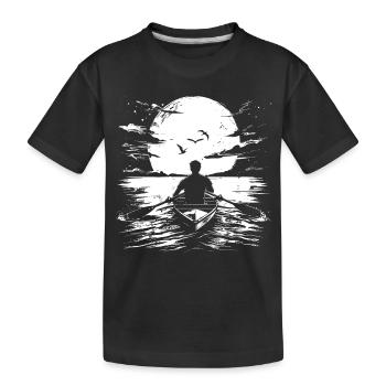 Dessin du rameur - T-shirt bio Premium Enfant - noir - Devant