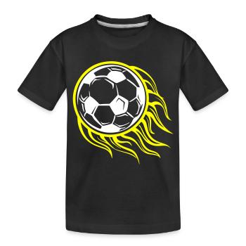 Symbole de feu de flamme de football - T-shirt bio Premium Enfant - noir - Devant