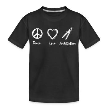 J’adore l’architecture - T-shirt bio Premium Enfant - noir - Devant