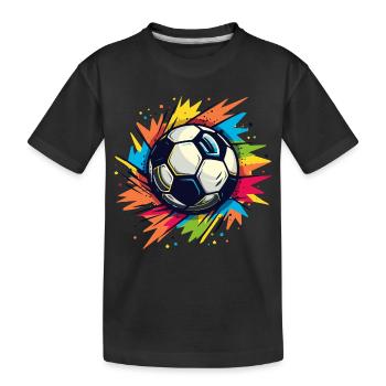 Football Graffiti - Kids' Premium Organic T-Shirt - black - Front