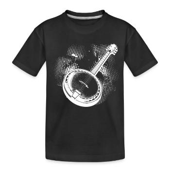 Banjo Sketch - Kids' Premium Organic T-Shirt - black - Front