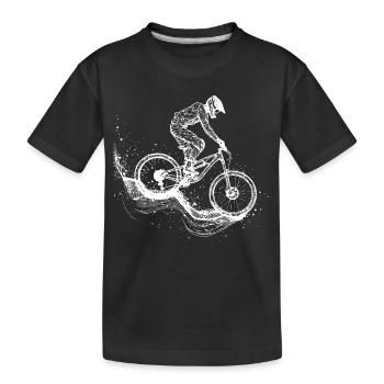 Dessin VTT - T-shirt bio Premium Enfant - noir - Devant