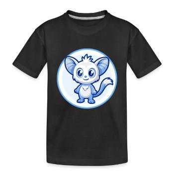 Aye Aye Blue Kawaii Cartoon Character Clipart Pet - Kids' Premium Organic T-Shirt - black - Front