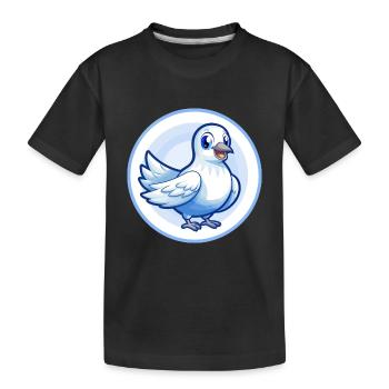 Taube Blau Kawaii Cartoon Figur Clipart Haustier - Kinder Premium Bio T-Shirt - Schwarz - Vorne