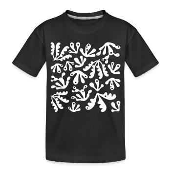 Abstrait Corail L Blanc - T-shirt bio Premium Enfant - noir - Devant