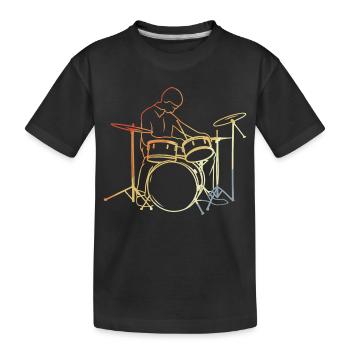 Batteur Look Vintage - T-shirt bio Premium Enfant - noir - Devant