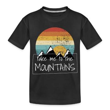 Wandern Wanderungen - Kinder Premium Bio T-Shirt - Schwarz - Vorne