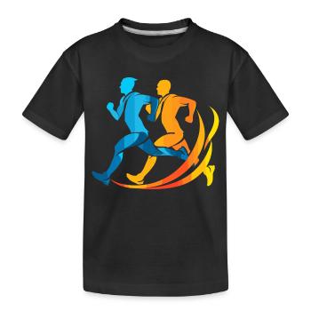 Jogger Comic Look - Kids' Premium Organic T-Shirt - black - Front