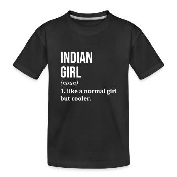 Indien - Kinder Premium Bio T-Shirt - Schwarz - Vorne