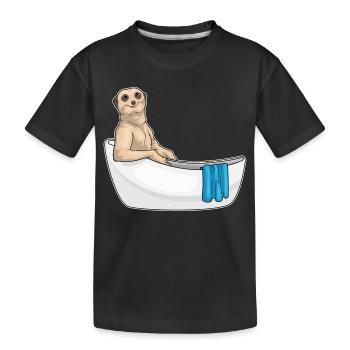 Baignoire Meerkat - T-shirt bio Premium Enfant - noir - Devant