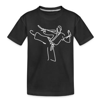 Dessin Karateka - T-shirt bio Premium Enfant - noir - Devant