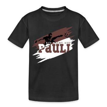 Fussballfans Pauli Die Macht aus dem Norden - Kinder Premium Bio T-Shirt - Schwarz - Vorne