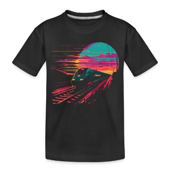 Chemin de fer - T-shirt bio Premium Enfant - noir - Devant
