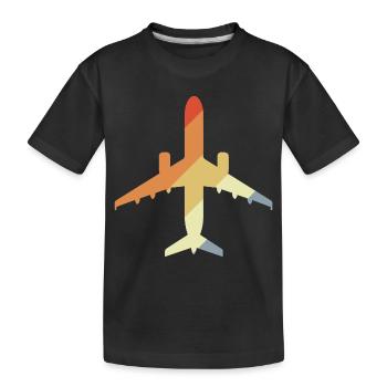 Avion rétro - T-shirt bio Premium Enfant - noir - Devant