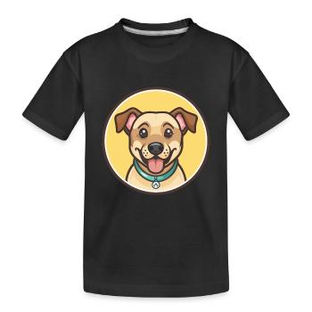 Alano Espanol Dog Breed Cartoon Kawaii Clipart Pet - Kids' Premium Organic T-Shirt - black - Front