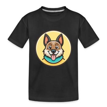 Bakharwal Hunderasse Cartoon Kawaii Clipart Tier - Kinder Premium Bio T-Shirt - Schwarz - Vorne