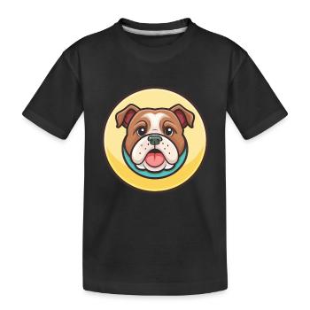 Bull Araber Hunderasse Cartoon Kawaii Clipart Tier - Kinder Premium Bio T-Shirt - Schwarz - Vorne
