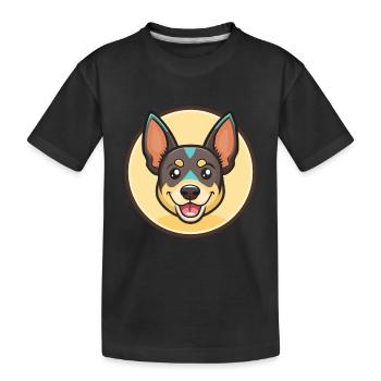 Lancashire Heeler Hunderasse Cartoon Kawaii Clipart - Kinder Premium Bio T-Shirt - Schwarz - Vorne