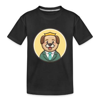 Portuguese Watchdog Dog Breed Funny Cartoon Kawaii - Kids' Premium Organic T-Shirt - black - Front