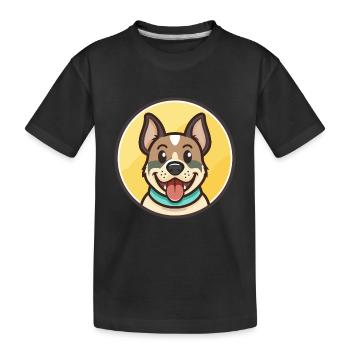 Perro De Presa Mallorquin Hunderasse Cartoon Kawaii - Kinder Premium Bio T-Shirt - Schwarz - Vorne