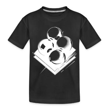 Boules de billard Croquis - T-shirt bio Premium Enfant - noir - Devant