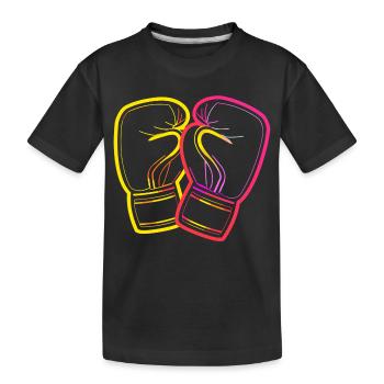 Dessin de gants de boxe - T-shirt bio Premium Enfant - noir - Devant