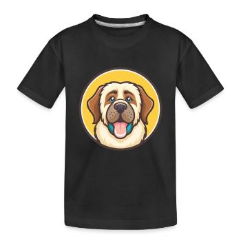Pyrenäenmastiff-Hunderasse-Cartoon-Kawaii-Clipart - Kinder Premium Bio T-Shirt - Schwarz - Vorne