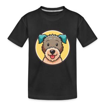 Pumi Hunderasse Cartoon Kawaii Clipart Illustration - Kinder Premium Bio T-Shirt - Schwarz - Vorne