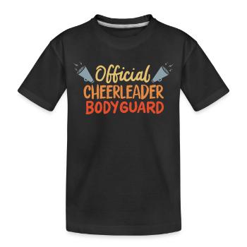 Official Cheerleader Bodyguard - Kids' Premium Organic T-Shirt - black - Front