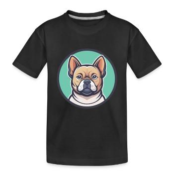 Briquet de Provence Chien Race Dessin Animé Drôle Kawaii - T-shirt bio Premium Enfant - noir - Devant