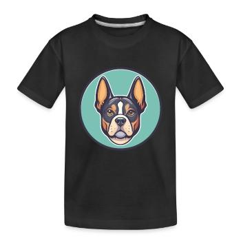 Braque Saint Germain Chien Race Dessin Animé Kawaii Pet - T-shirt bio Premium Enfant - noir - Devant