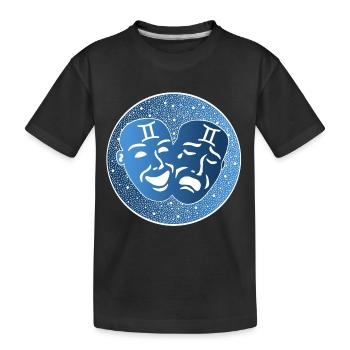 Zwillinge Sternzeichen - Kinder Premium Bio T-Shirt - Schwarz - Vorne