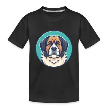 Moscow Watchdog Dog Breed Cartoon Kawaii Clipart - Kids' Premium Organic T-Shirt - black - Front