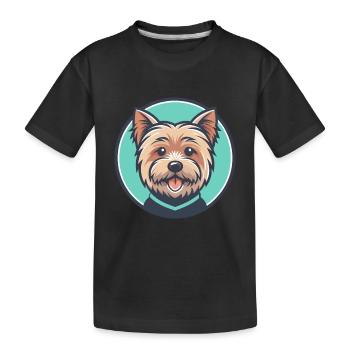 Norfolk Terrier Hunderasse Cartoon Kawaii Clipart - Kinder Premium Bio T-Shirt - Schwarz - Vorne