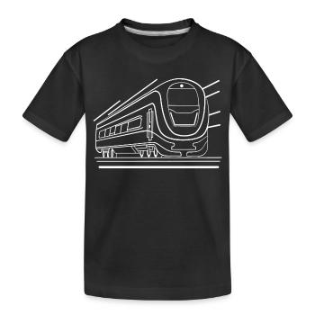 Train Comic Look - Kids' Premium Organic T-Shirt - black - Front