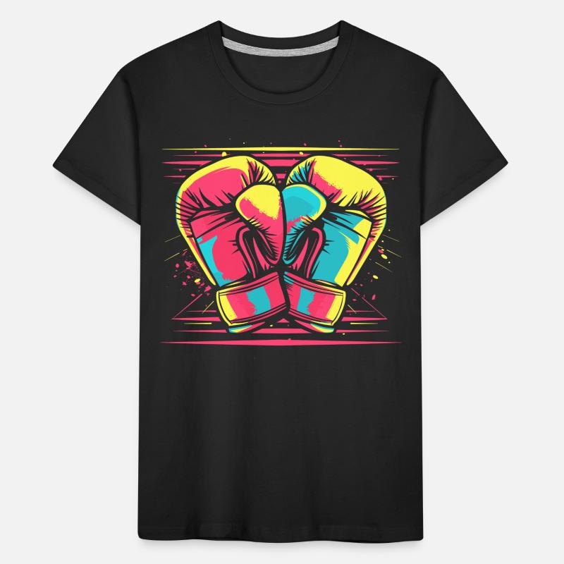 Boxhandschuhe Comic Look Kinder Premium Bio T-Shirt