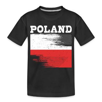 Poland Polish - Kids' Premium Organic T-Shirt - black - Front