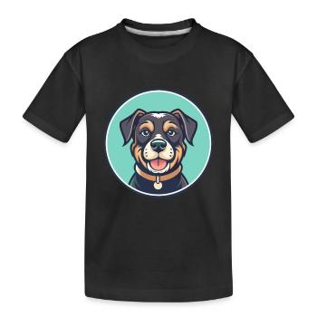 Tyroler Bracke Hunderasse Cartoon Kawaii Clipart - Kinder Premium Bio T-Shirt - Schwarz - Vorne