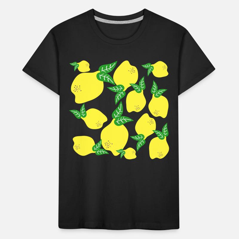 Lemon Pattern Kids' Premium Organic T-Shirt