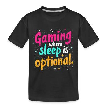 JEUX : OÙ LE SOMMEIL EST FACULTATIF - T-shirt bio Premium Enfant - noir - Devant