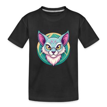 Australian Mist Cat Breed Cartoon Kawaii Animal - Kids' Premium Organic T-Shirt - black - Front