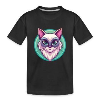 Neva Masquerade Cat Breed Cartoon Kawaii Animal - Kids' Premium Organic T-Shirt - black - Front