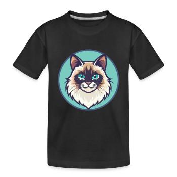 Neva Masquerade Cat Breed Cartoon Kawaii Animal - Kids' Premium Organic T-Shirt - black - Front