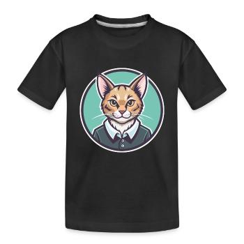 Australian Mist Cat Breed Cartoon Kawaii Animal - Kids' Premium Organic T-Shirt - black - Front