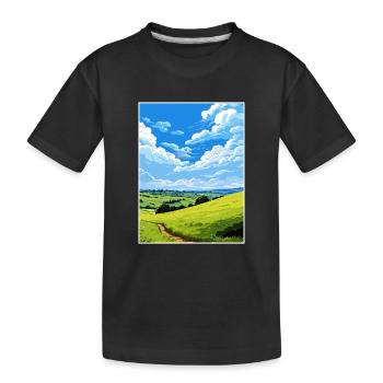 Howardian Hills Aonb Reiseposter Souvenir WPA - Kinder Premium Bio T-Shirt - Schwarz - Vorne