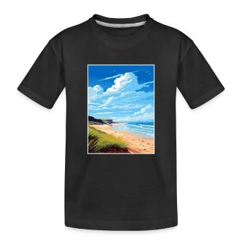 Péninsule de Gower Aonb Affiche de voyage Souvenir WPA - T-shirt bio Premium Enfant - noir - Devant