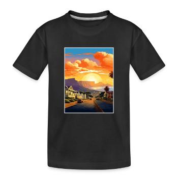 Cape Town Afrique du Sud Affiche de voyage Souvenir WPA - T-shirt bio Premium Enfant - noir - Devant