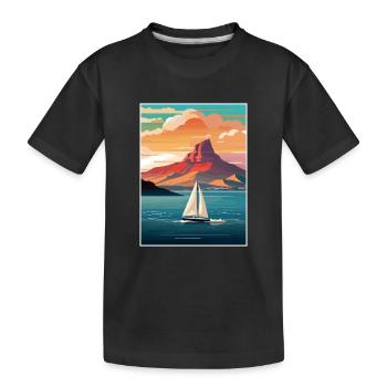 Cape Town Afrique du Sud Affiche de voyage Souvenir WPA - T-shirt bio Premium Enfant - noir - Devant